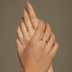 Demifine Classic S925 Silver Cubic Zirconia Couple Ring
