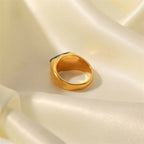 Demifine Green Gemstone Gold Ring