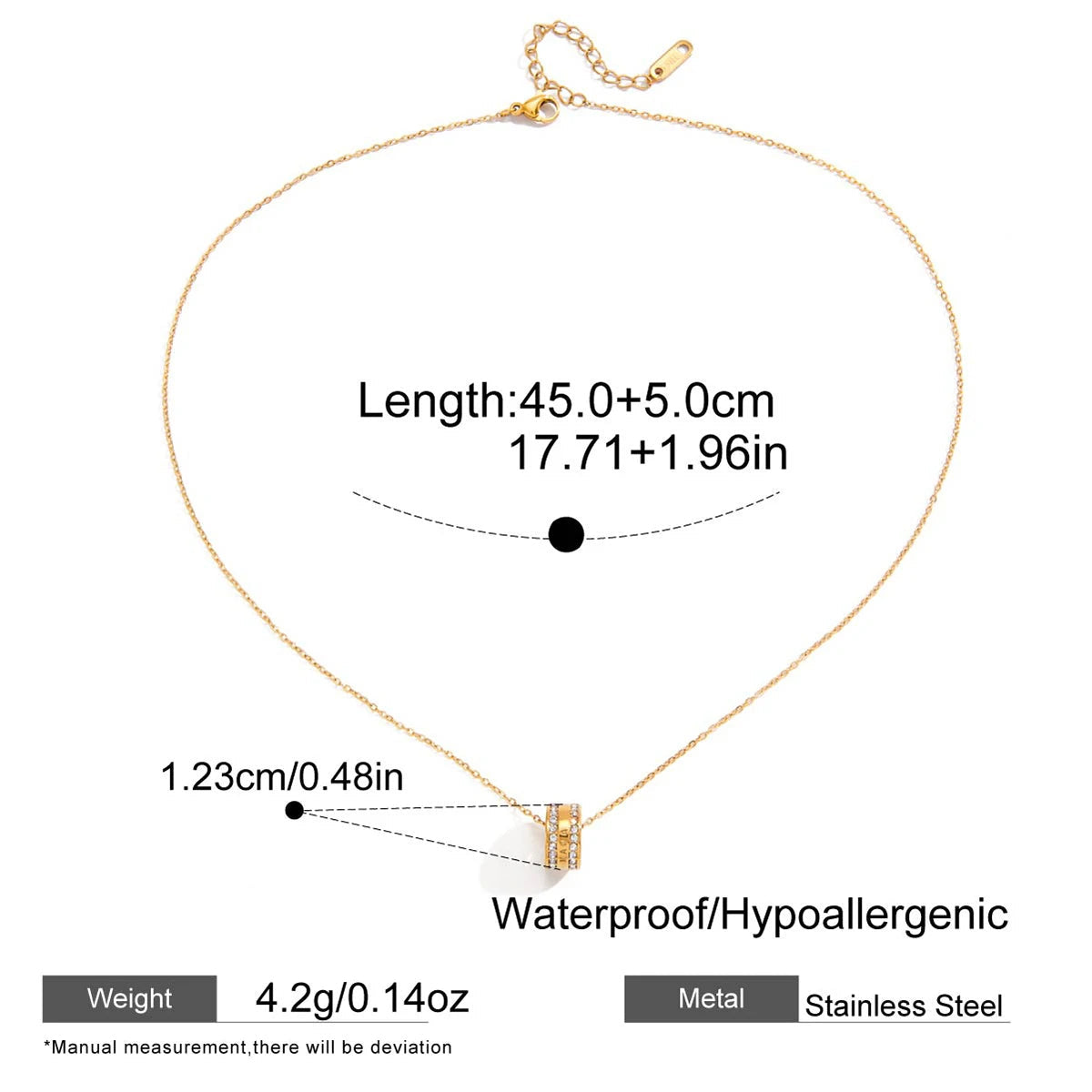 Demifine Lucky Bead Necklace – 18K Gold Plated