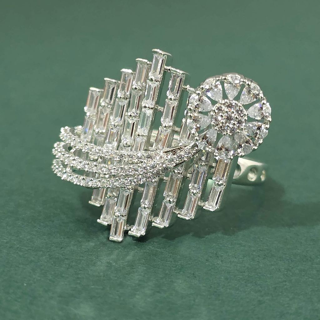 Designer American Diamond Statement Ring