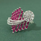 Designer American Diamond Statement Ring