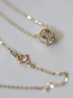 Elegant Gold Plated Solitaire S925 Silver Necklace