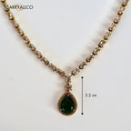 Emerald Radiance American Diamond Necklace Set