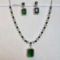 Emerald Glory American Diamond Necklace Set