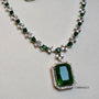 Emerald Glory American Diamond Necklace Set | CARRYALLCO
