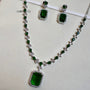 Emerald Glory American Diamond Necklace Set | CARRYALLCO