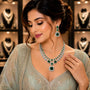 Emerald Splendor American Diamond Necklace Set | CARRYALLCO