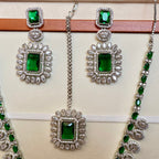 Emerald Square Royal Necklace Set