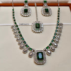 Emerald Square Royal Necklace Set