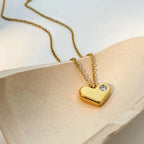 Eternal Spark Zircon Pendant – 18K Gold Plated