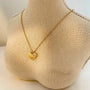 Zircon Solitaire Pendant Necklace – Side View | 18K Gold Plated | Carryallco India