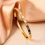 Elegant European-style bracelet with brilliant-cut stones set in a luxurious gold-plated design.