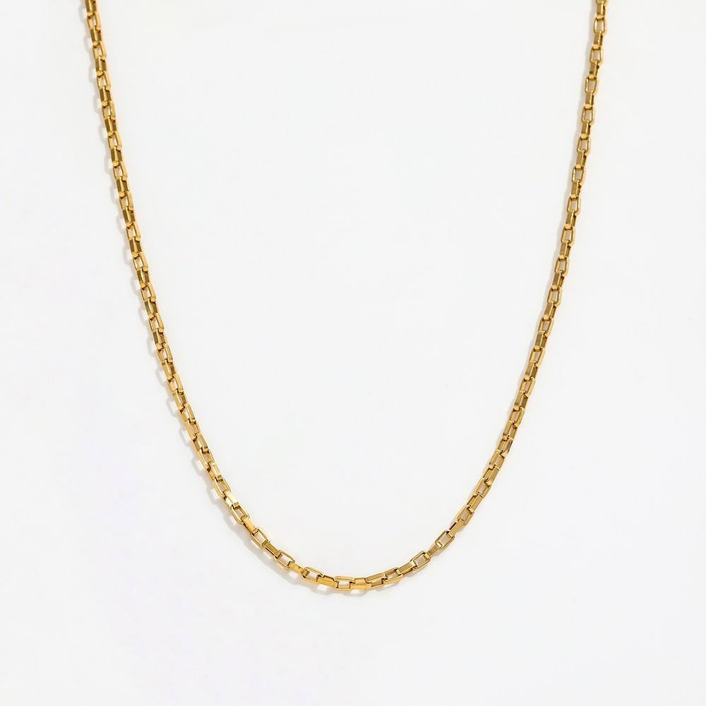 Fine Box Link Necklace