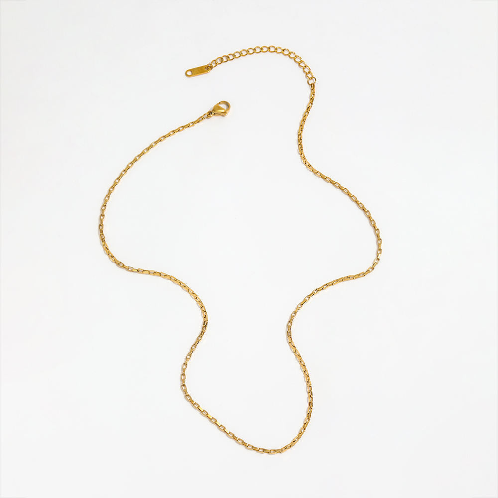 Fine Box Link Necklace