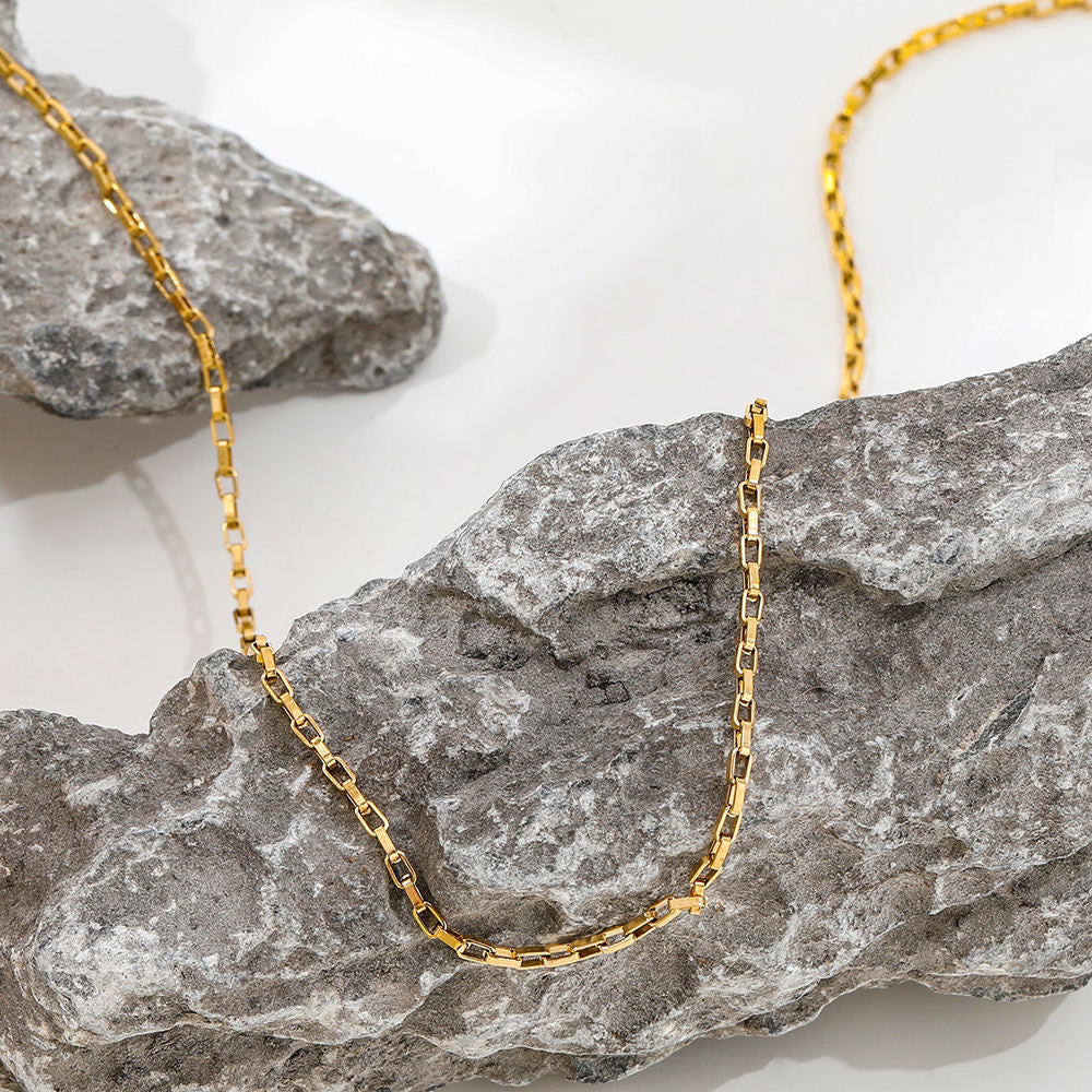 Fine Box Link Necklace