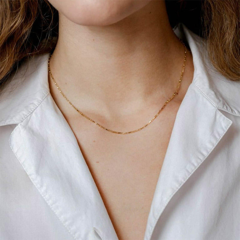 Fine Box Link Necklace