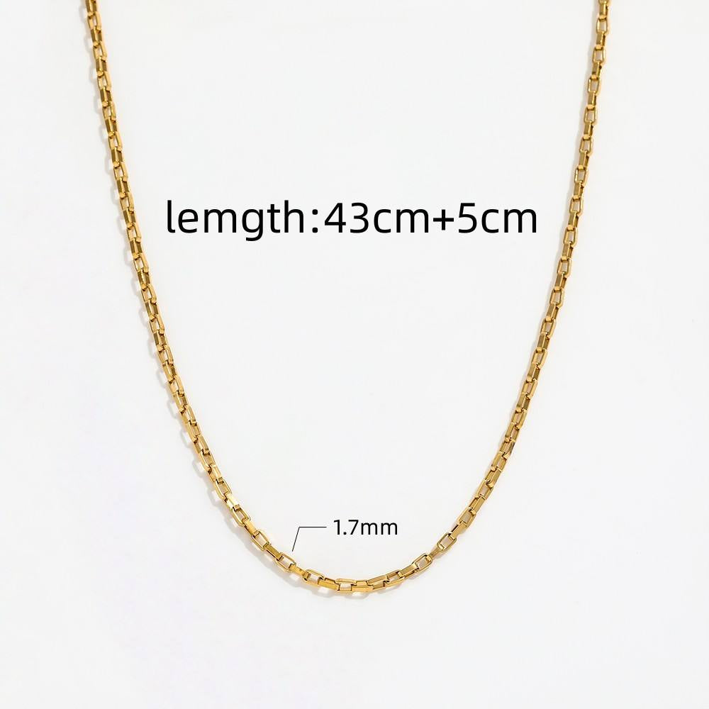 Fine Box Link Necklace