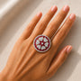Floral Marquise Statement Ring | American Diamond | Carryallco