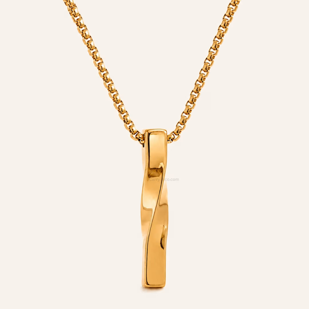 Geometric Minimalist Pendant Necklace | 18K Gold PVD