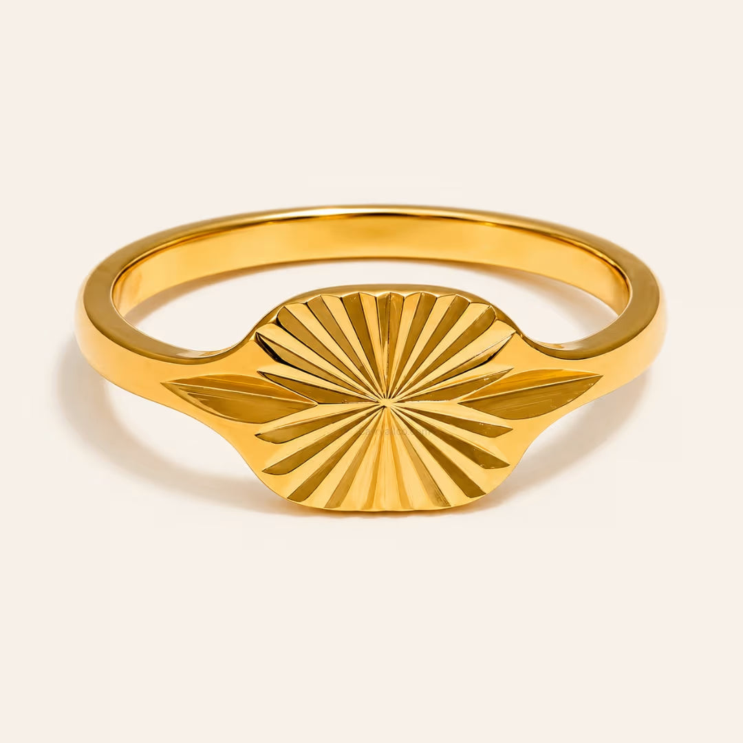 Geometric Stripe Thin Ring – 18K Gold PVD | CARRYALLCO