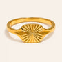 Geometric Stripe Thin Ring – 18K Gold PVD | CARRYALLCO