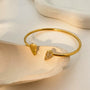 Geometric Zircon Open Cuff Bracelet