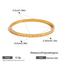 Gold Stainless Steel White Zircon Clasp Bangle – Elegant Sparkle Carryallco