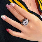 Gold Plated Leopard CZ Statement Ring