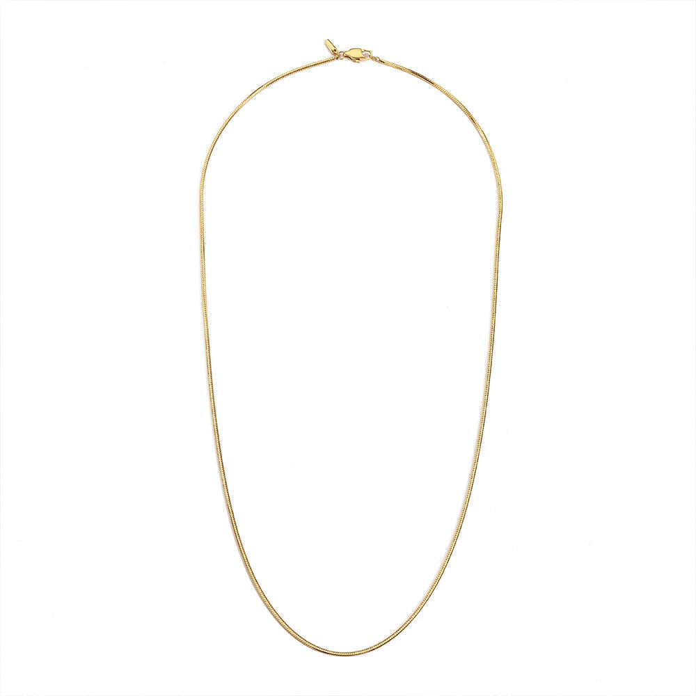 Gold Stainless Steel Snake Chain Necklace for Men
