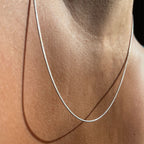 Gold Stainless Steel Snake Chain Necklace for Men