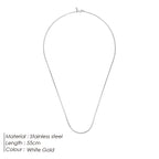 Gold Stainless Steel Snake Chain Necklace for Men