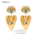 Guardian Heart Evil Eye Earrings – 18K Gold Plated