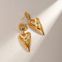 Guardian Heart Evil Eye Earrings – 18K Gold Plated