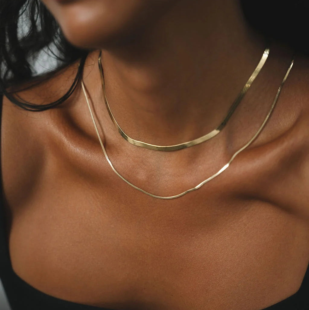 Herringbone Snake Chain Necklace