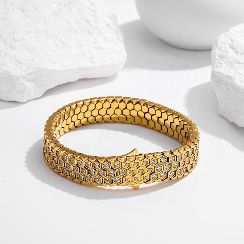 Honeycomb Chain Link Bracelet