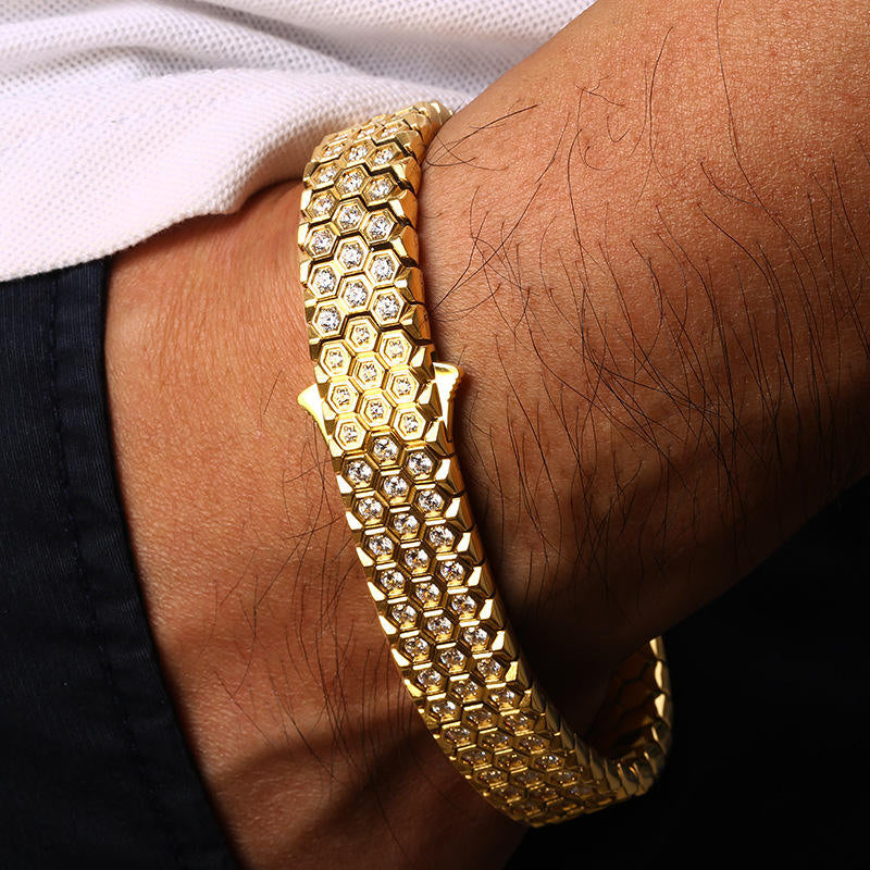Honeycomb Chain Link Bracelet