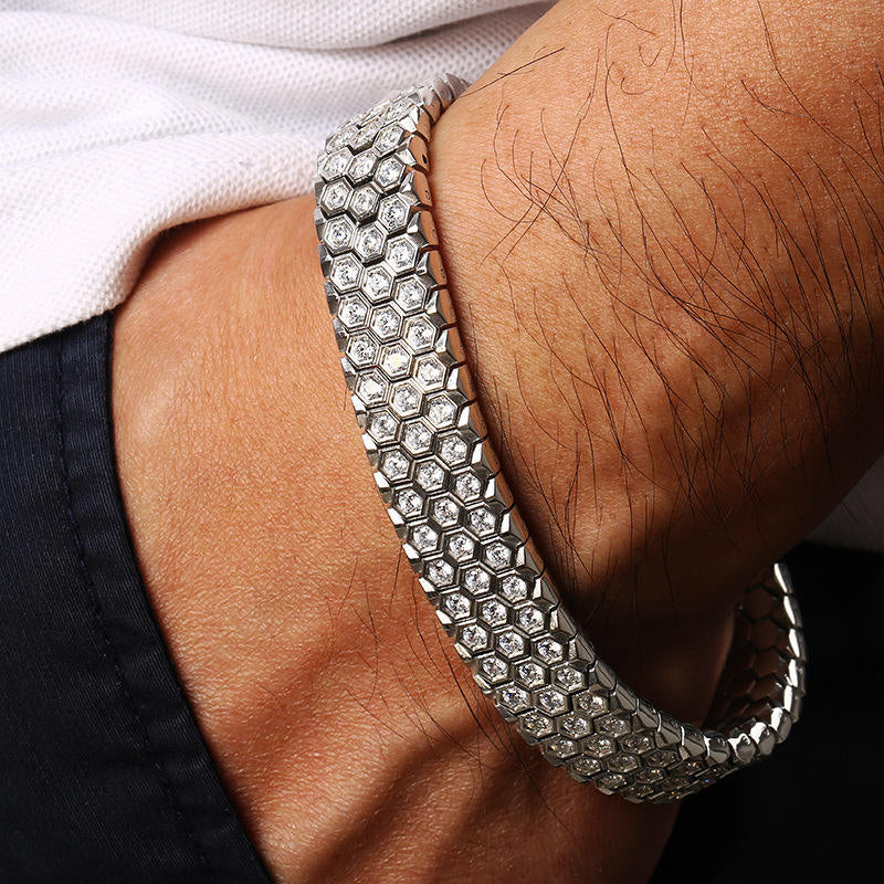 Honeycomb Chain Link Bracelet