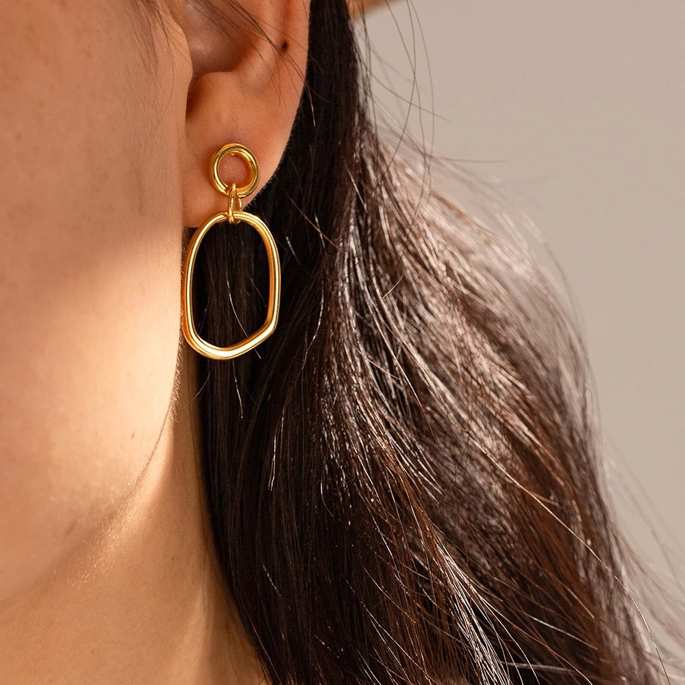 Carryallco Minimal Luxe Hex Earrings Carryallco