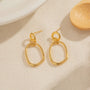 Hexagon Hoop Earrings – Close-up | 18K Gold Plated | Carryallco India