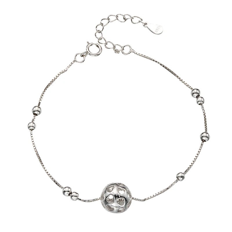 Carryallco 925 Silver Sphere Anklet CARRYALLCO
