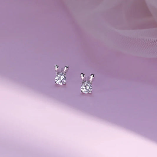 Carryallco Sterling Silver 925 Timeless Bunny Stud Earrings