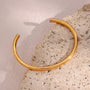 Open Minimalist Cuff Bracelet – 18K Gold Plated | Carryallco