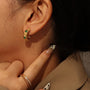 Carryallco Sculpted Zircon Glass Drop Earrings Carryallco