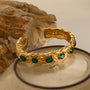 Verdant Glow Hammered Bracelet Carryallco