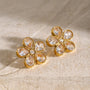 Carryallco Timeless Crystal Flower Stud Earrings Carryallco