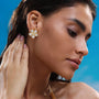 Carryallco Timeless Crystal Flower Stud Earrings Carryallco
