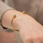 Round Bead Ball Cuff Bracelet Carryallco