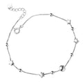 Carryallco 925 Sterling Silver Star Chain Anklet CARRYALLCO