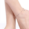 Carryallco 925 Sterling Silver Star Chain Anklet CARRYALLCO