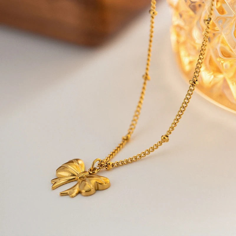 Carryallco Chic Bow Knot Pendant Necklace Carryallco